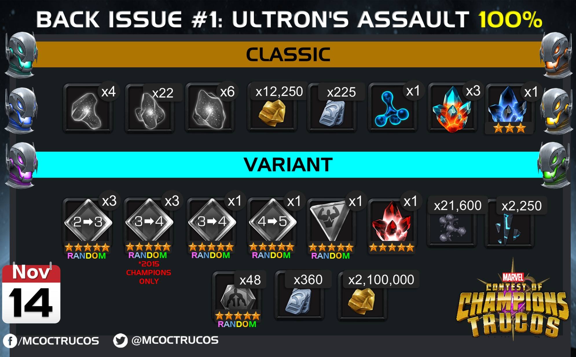 rewards for back issue ultron assault